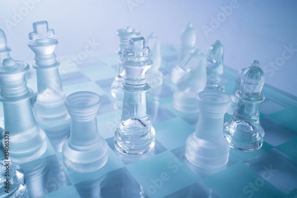 Obraz glass chess