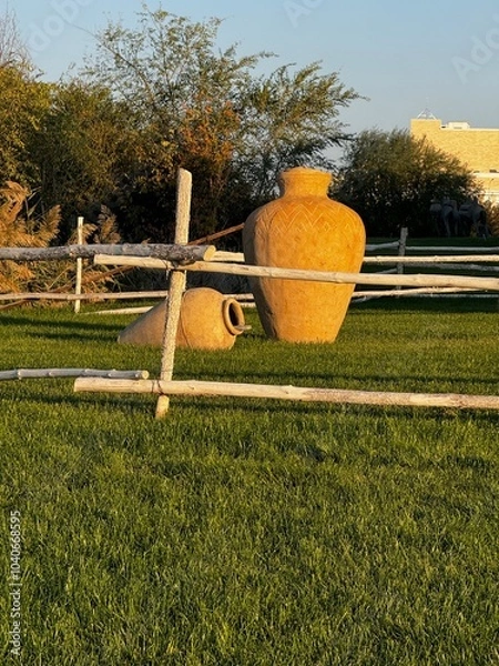 Obraz fence on the grass