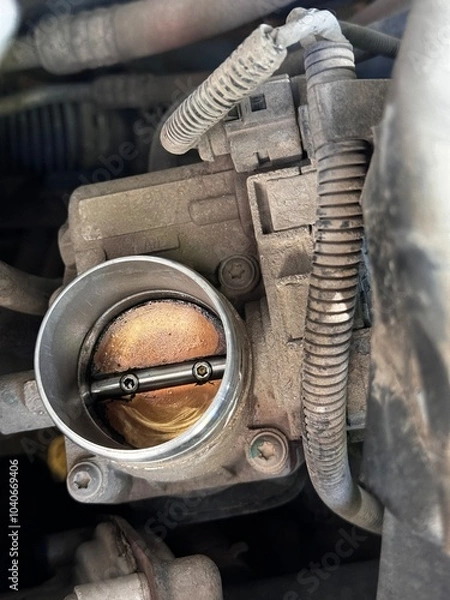 Obraz mechanic repairing engine