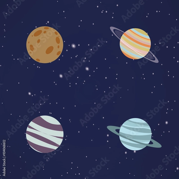 Obraz Abstract Cartoon planets