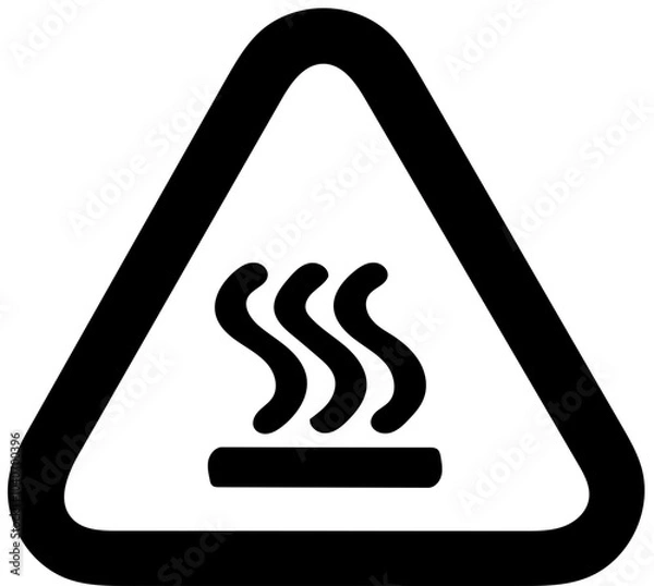 Obraz warning sign hot