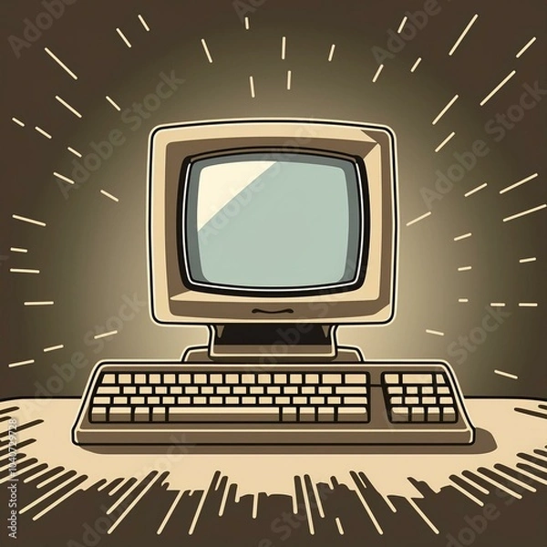 Obraz Old computer - vintage