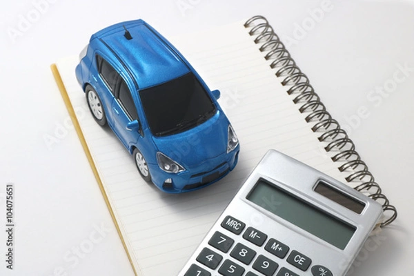 Obraz 車　ノート　電卓