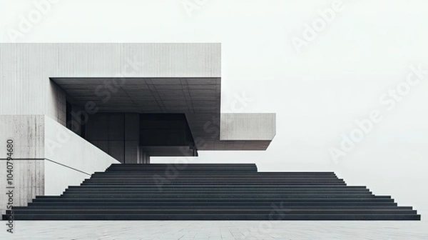 Fototapeta Modern Architectural Structure with Clean Lines