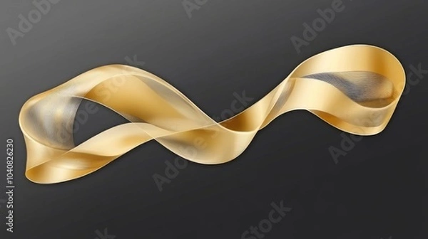 Fototapeta Elegant Golden Gradient Abstract Composition