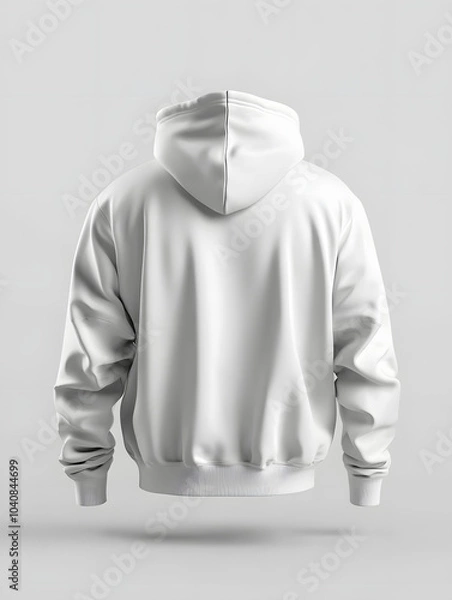 Fototapeta 3ミニマルなパーカーの後モックアップ/Post-mock-up of a minimalist parka Generative AI