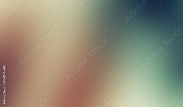 Fototapeta Ideal for a digital design project, blue brown gradient background with a textured grain, abstract soft grainy gradient backdrop design