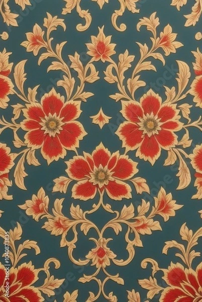Obraz flowers pattern wallpaper