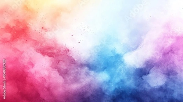 Fototapeta A vibrant and colorful image of clouds,