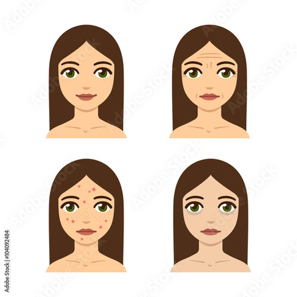 Fototapeta Skin problems illustration