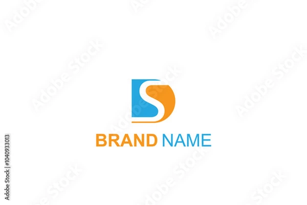 Fototapeta Letter Sd or ds logo template