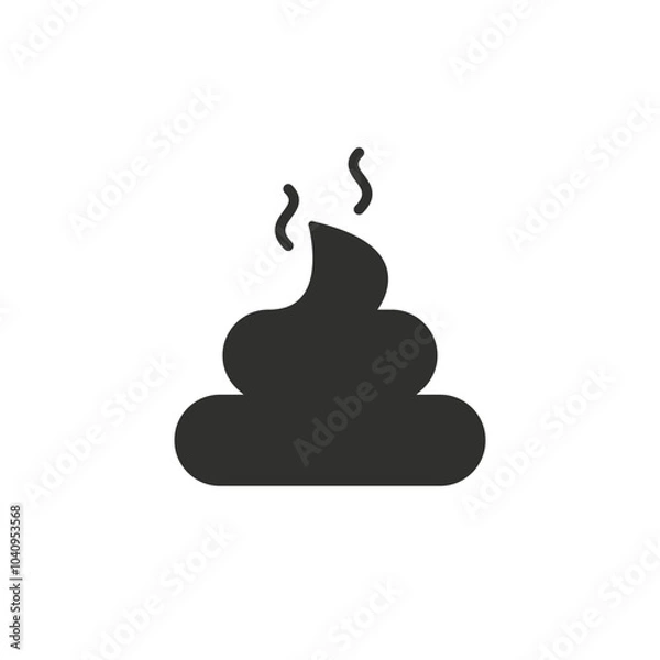 Fototapeta Poop icon Vector isolated simple feces symbol