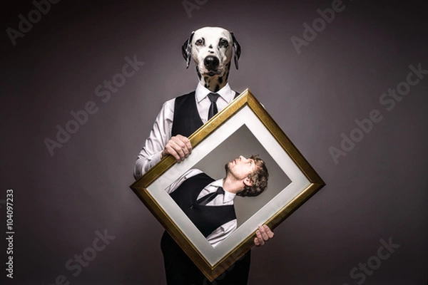 Obraz Hundemensch / Human dog / Dalmatiner im Anzug