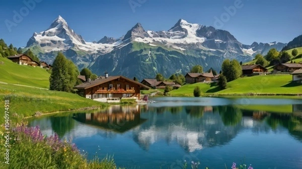 Obraz lake in the mountains