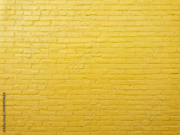 Obraz Yellow painted brick wall	
