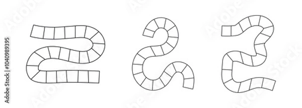 Obraz Simple Board Game Path Template for Worksheet