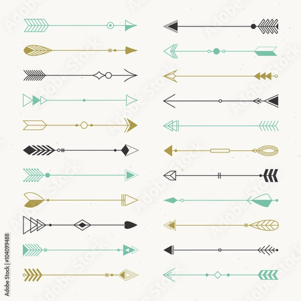 Fototapeta Tribal elements collection. 