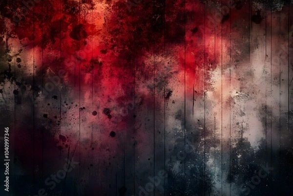 Fototapeta Abstract Grunge Texture with Dark and Red Hues