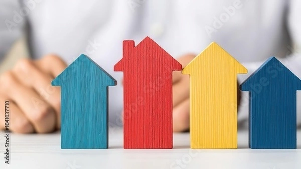 Fototapeta Real estate investor analyzing market trend graphs, focusing on property appreciation rates, economic factors, and investment opportunities, 3D illustration