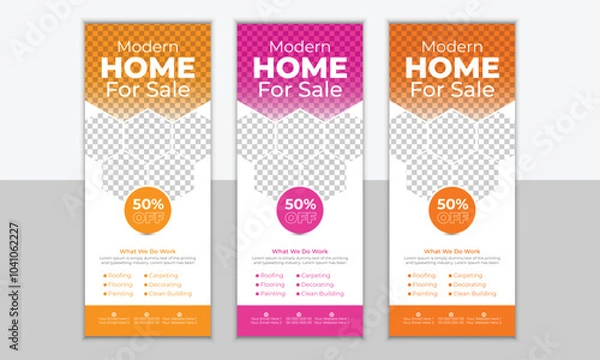 Fototapeta Real Stat Roll up Banner