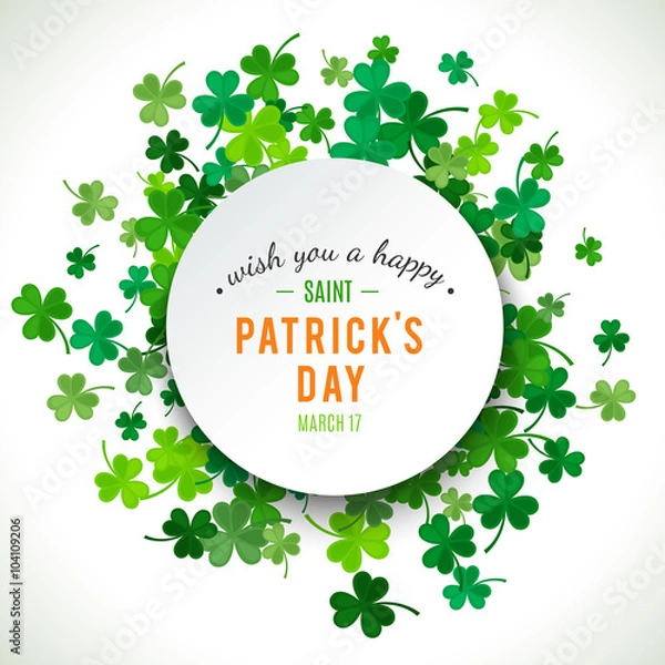 Fototapeta St Patrick's Day background. Vector illustration