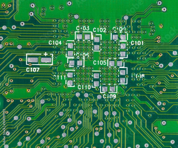 Fototapeta  circuit board background of computer motherboard