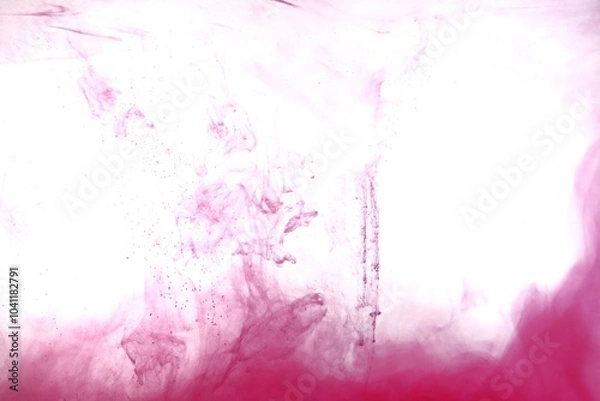 Fototapeta Red color dye melt in water on white background,Abstract smoke pattern,Colored liquid dye,Splash paint
