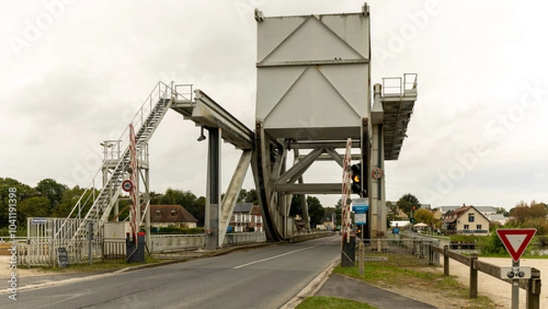 Fototapeta Famous ww2 Pegasus bridge in Bénouville, Normandy in France on 1st September 2024