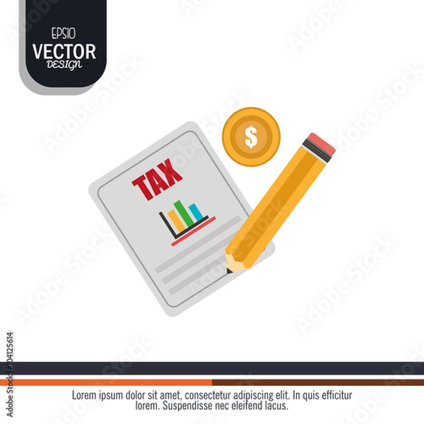 Obraz tax time design 