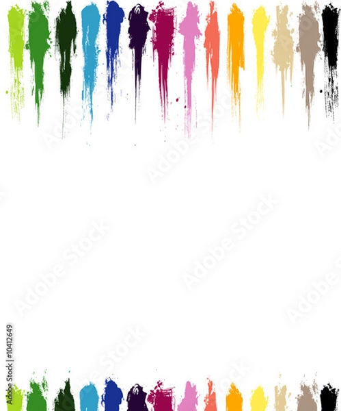 Obraz Color paint splashes background vector illustration