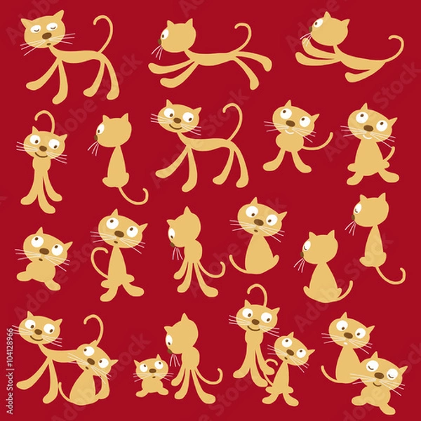 Fototapeta 可愛いネコ　イラスト