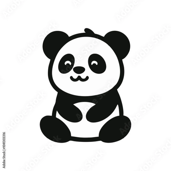 Obraz Panda cute logo icon design illustration