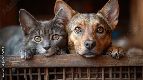 Obraz Help animals in need through pet fostering, offering a temporary home and care for rescue pets