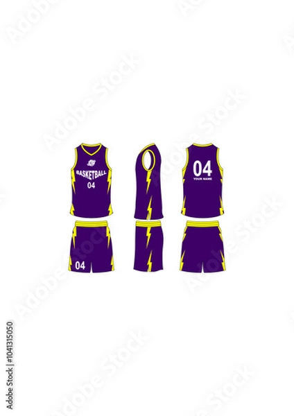 Obraz Basketball jersey set template collection.	