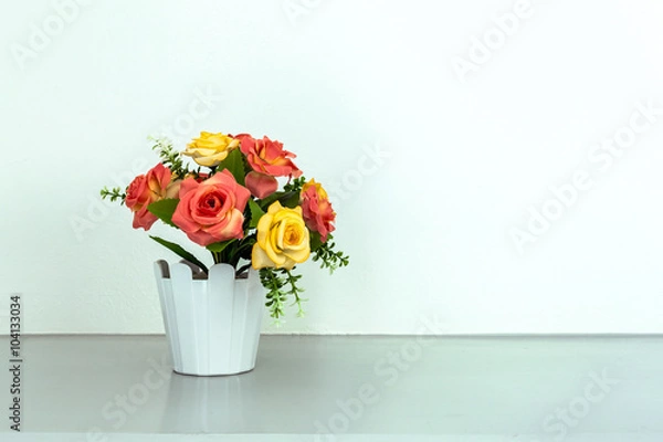 Fototapeta flower on white table