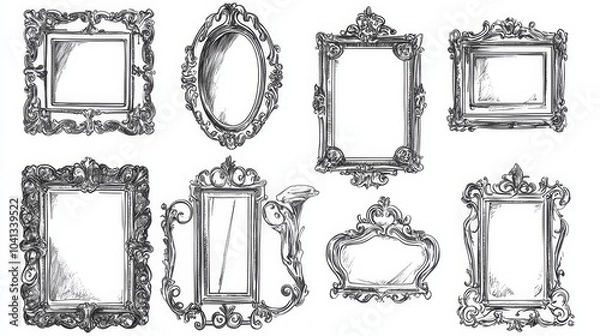 Fototapeta Ornate Picture Frames Collection