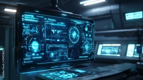 Fototapeta Futuristic Control Interface