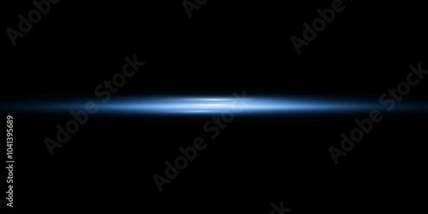 Fototapeta Blue glare star rays light effect, vector glowing light flashes, twinkle, vector illustration.