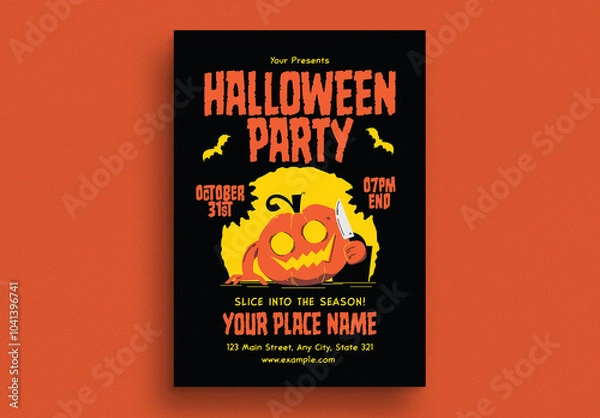 Fototapeta Retro Spooky Halloween Party Event Flyer