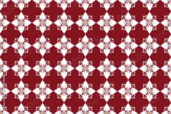 Fototapeta vector seamless pattern of white flowers on lilac background.