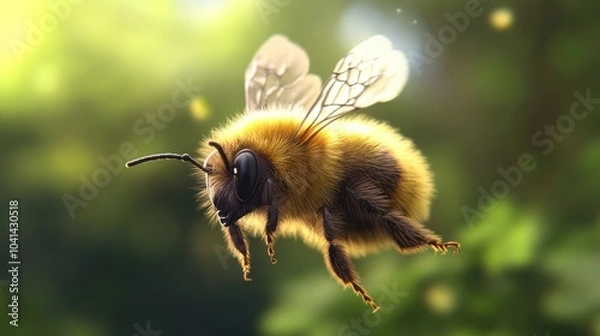 Fototapeta Bumblebee in Flight