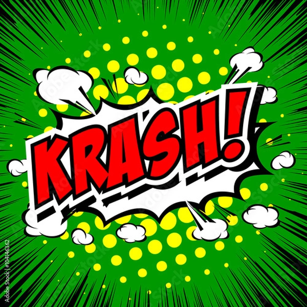 Obraz krash! - Comic Speech Bubble, Cartoon.