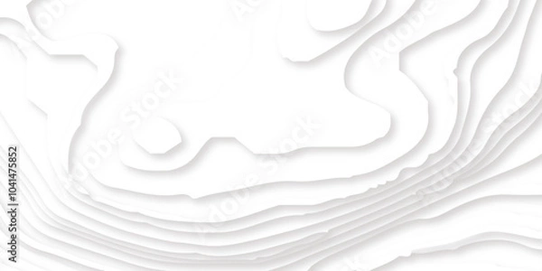 Obraz Abstract White Paper cut background. Modern 3d Paper cut background. Geometric layered curve line white vector