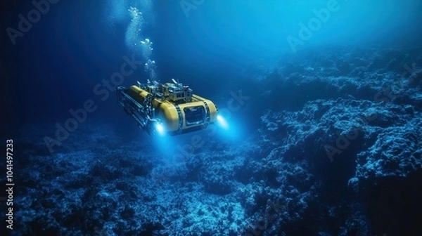 Fototapeta Submersible Exploring the Depths