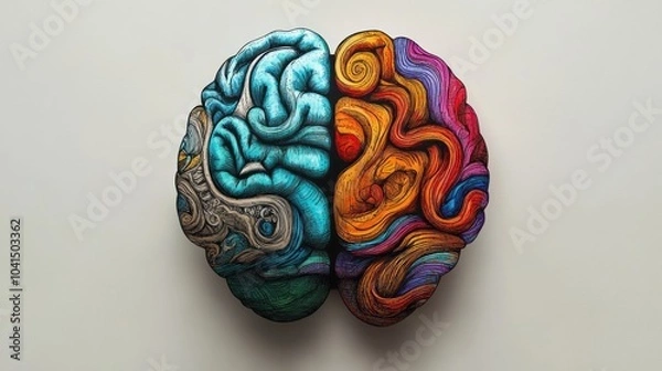 Fototapeta Artistic Brain Representation