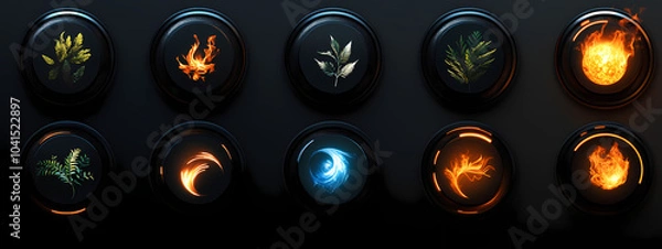 Fototapeta Minimalist Earth Element Interface