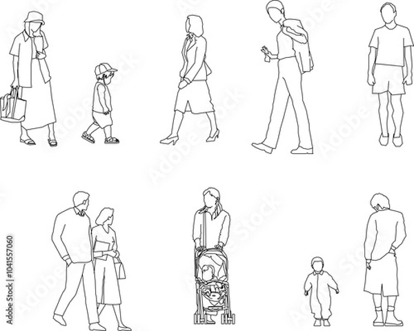 Fototapeta illustration design sketch completeness vector image family activities