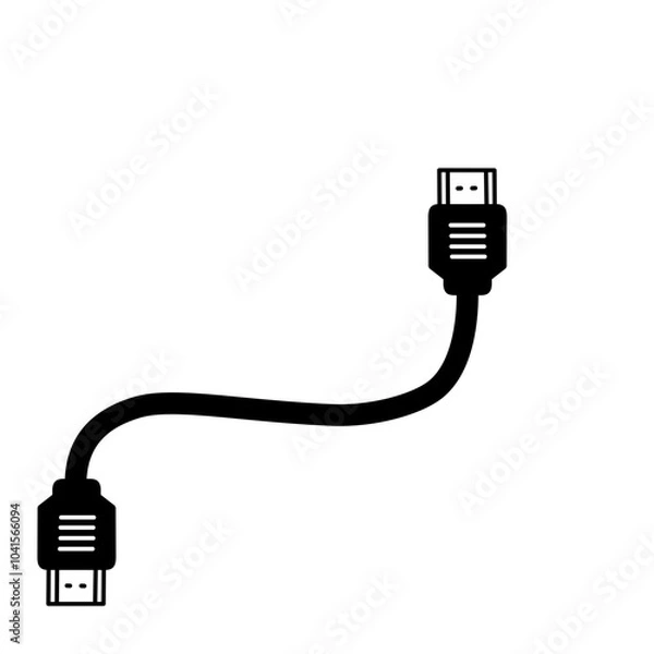 Obraz HDMI Cable Vector Illustration 