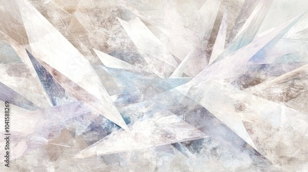 Fototapeta Extra-wide abstract gray watercolor design with delicate, flowing brushstrokes and smooth transitions between shades of gray.