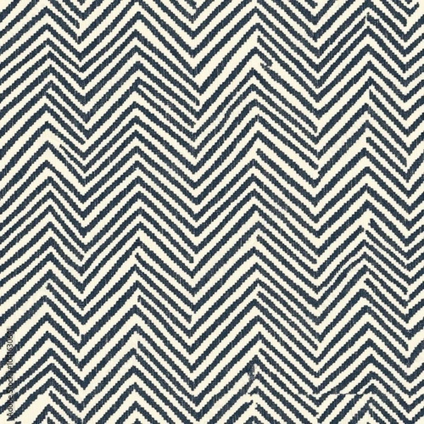 Obraz Vintage Herringbone denim pattern on vintage beige fabric background, seamless repeating pattern, textile print style, minimal, Herringbone design, seamless denim pattern, home decor, textiles